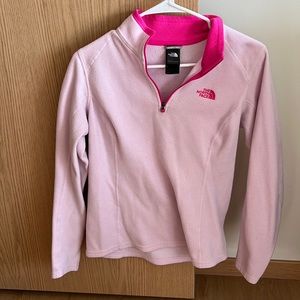 Light pink north face quarter zip